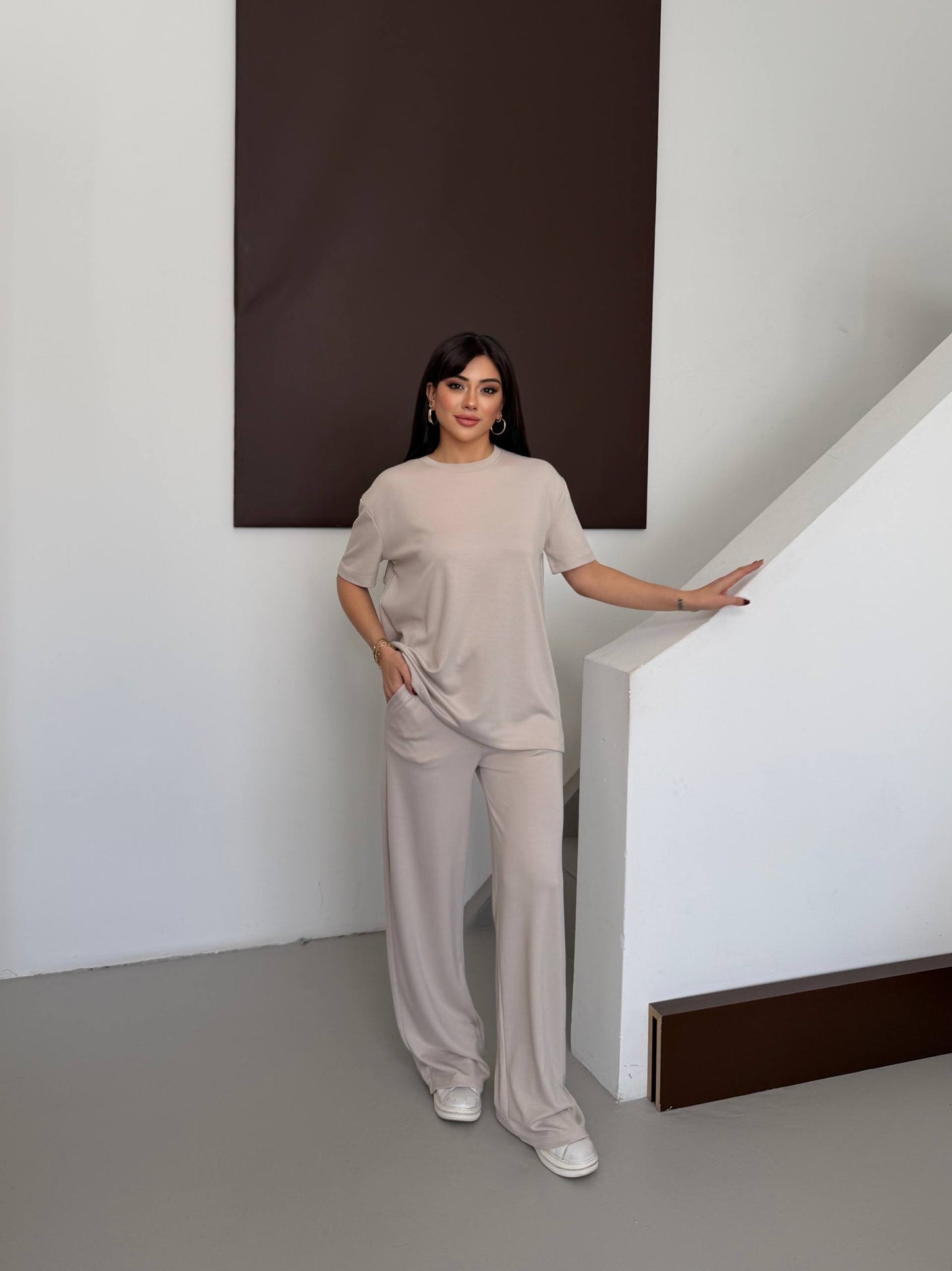 Women’s T-Shirt & Wide Leg Pants Set