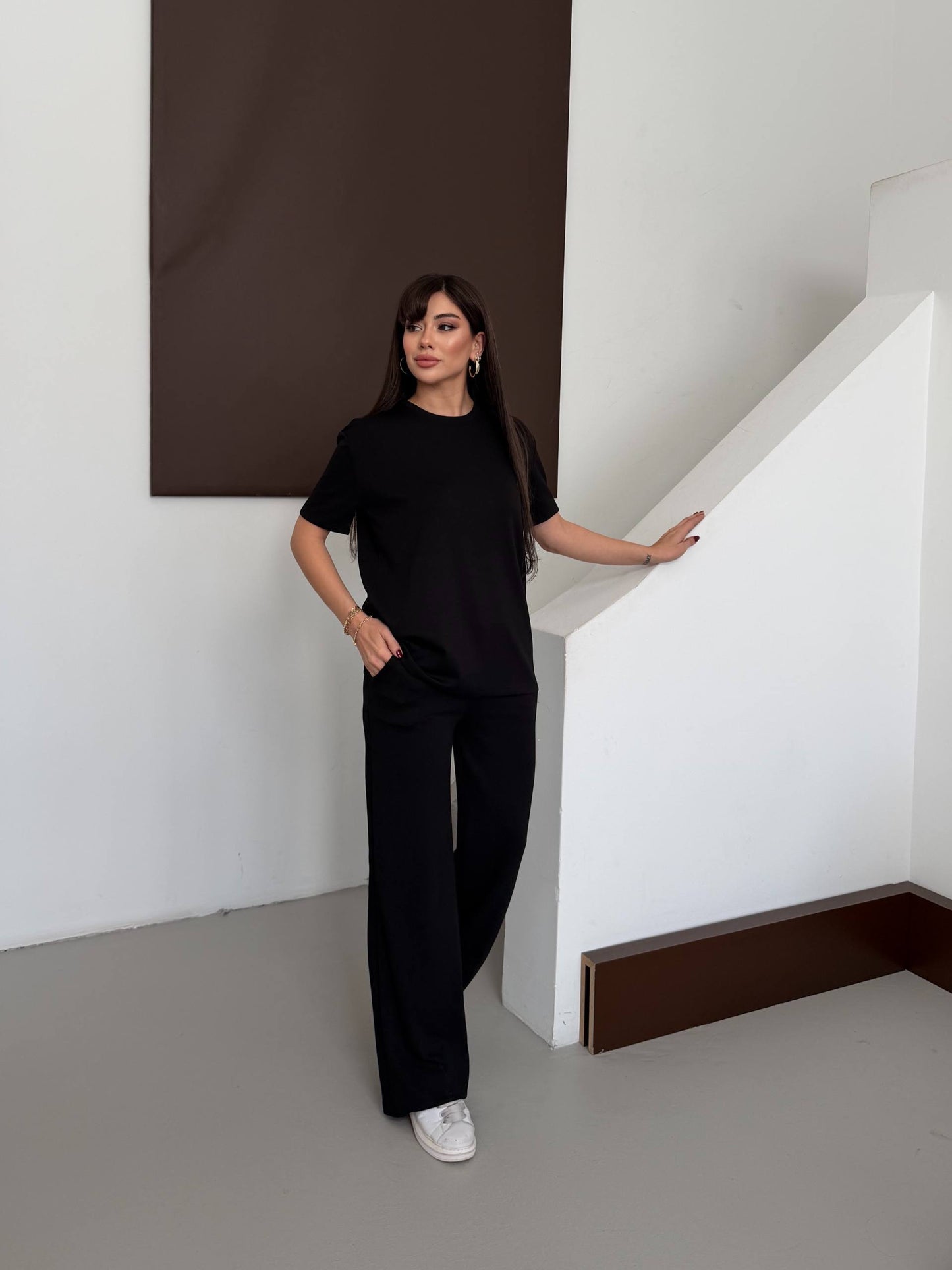 Women’s T-Shirt & Wide Leg Pants Set