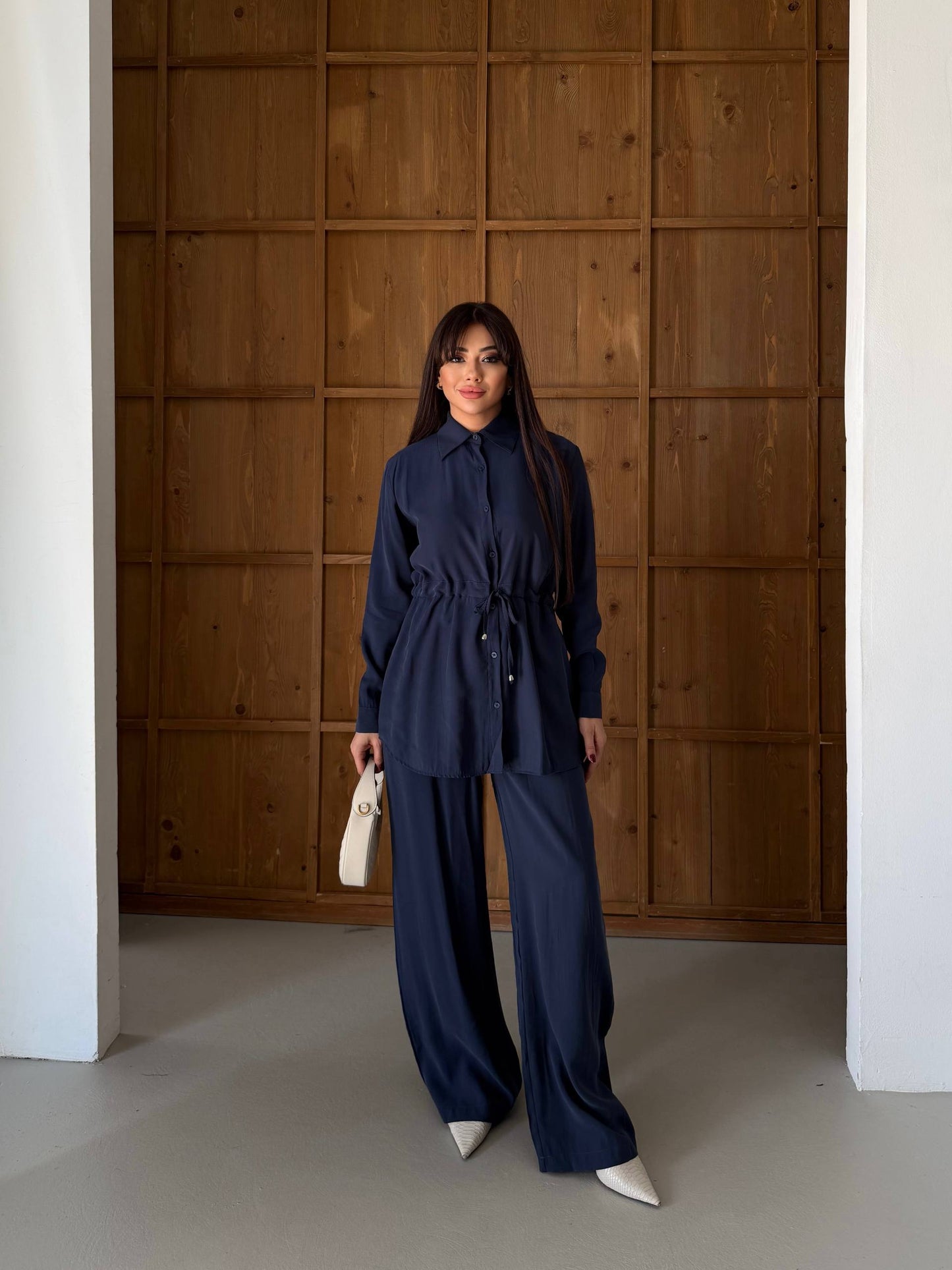 Women’s Long Shirt & Wide Leg Pants Set