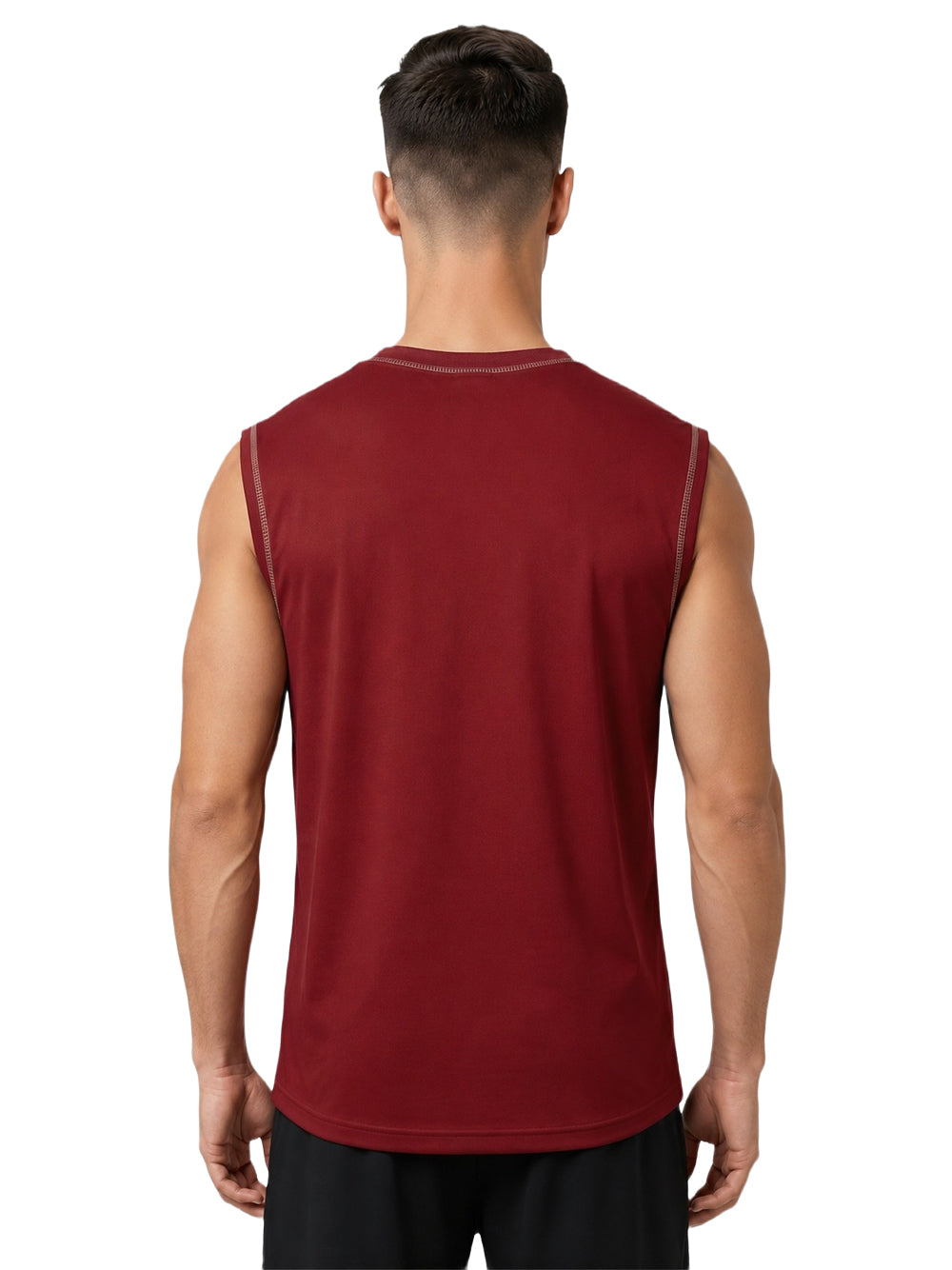 "YES" Brush Graphic Oversize Muscle Tee