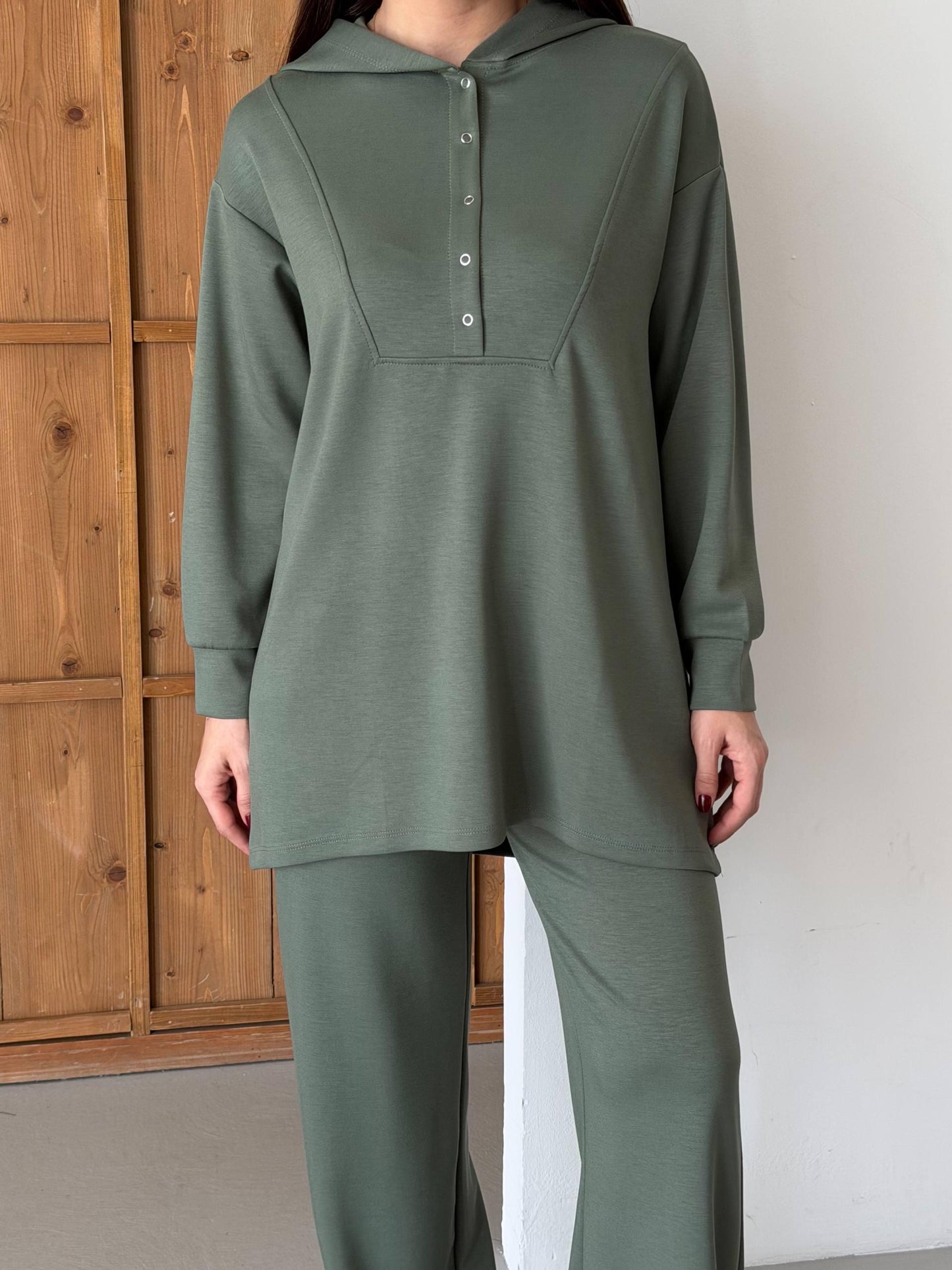 Elegant Long Hoodie Two-Piece Set