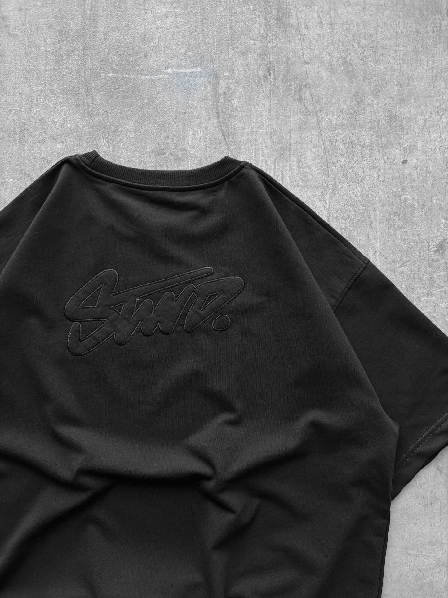 SNT. Oversized Essential Black Tee