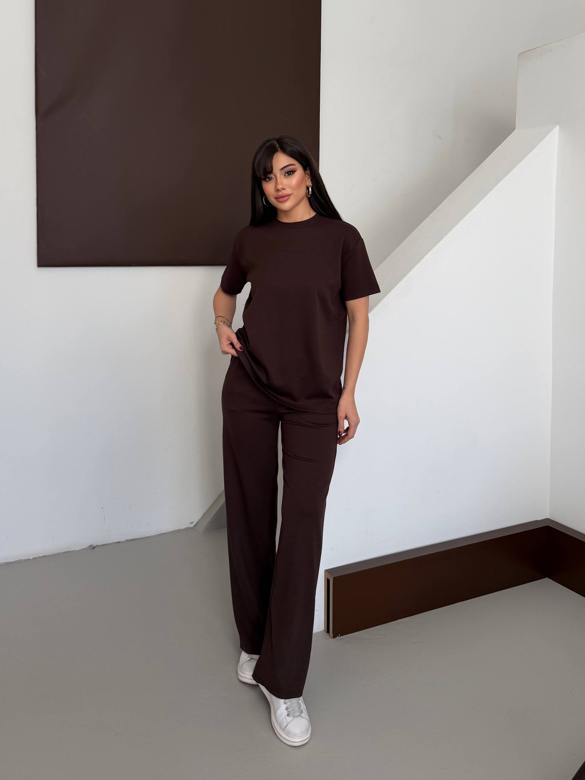 Women’s T-Shirt & Wide Leg Pants Set