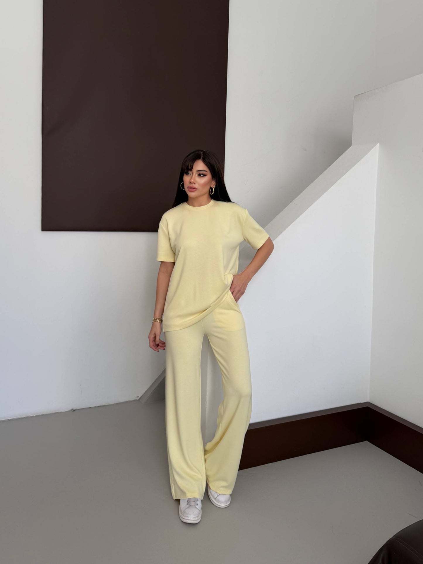 Women’s T-Shirt & Wide Leg Pants Set