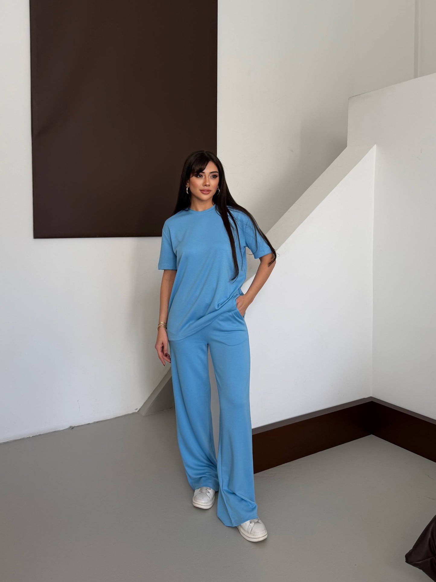 Women’s T-Shirt & Wide Leg Pants Set