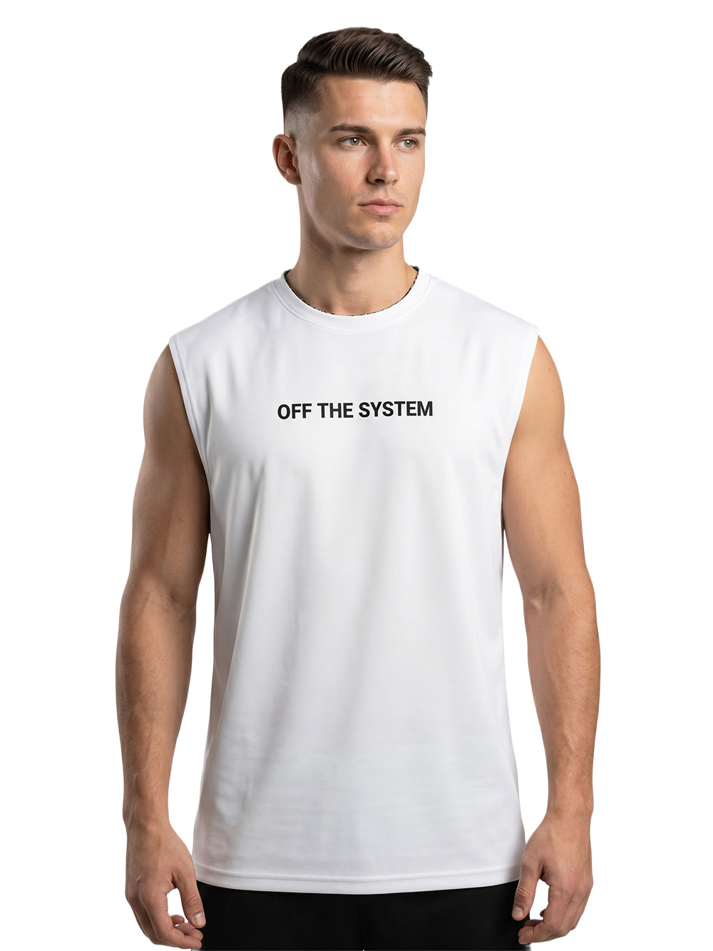 "OFF THE SYSTEM" Minimalist Muscle Tee