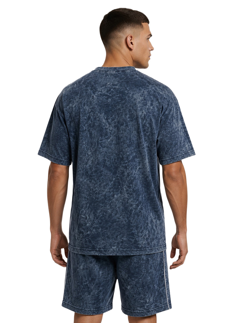 Acid Wash Contrast Piping Oversized Set