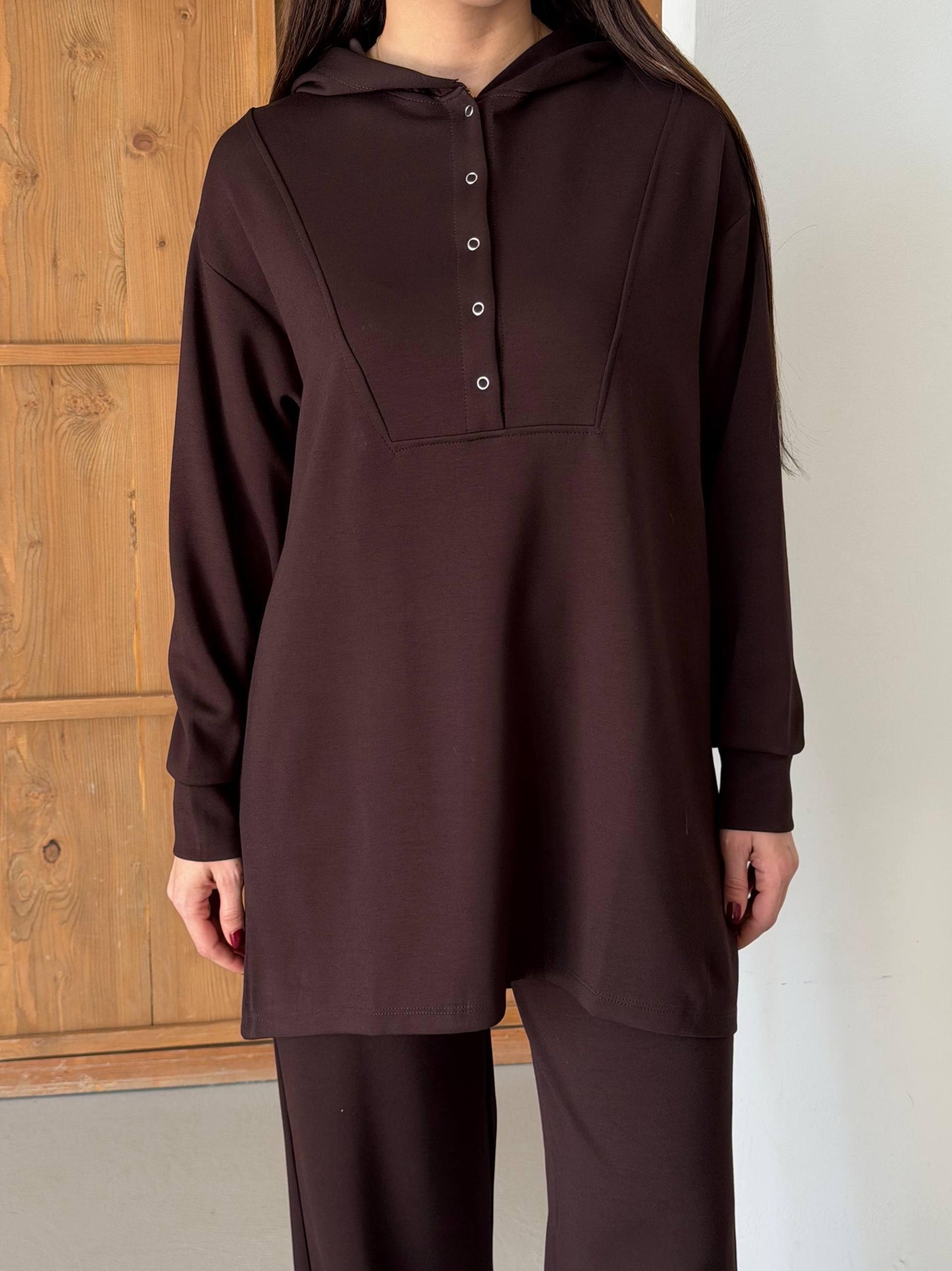 Elegant Long Hoodie Two-Piece Set