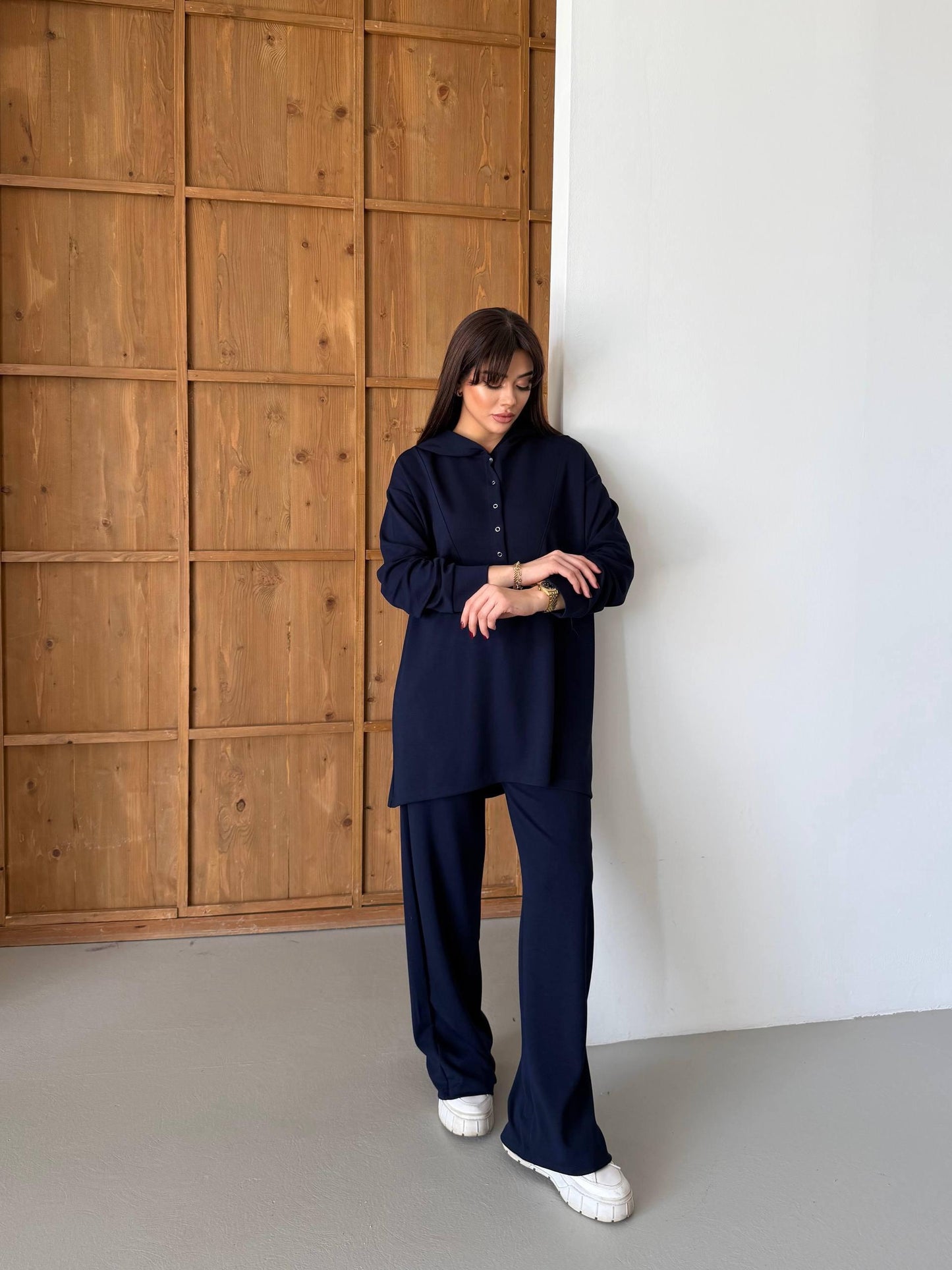 Elegant Long Hoodie Two-Piece Set