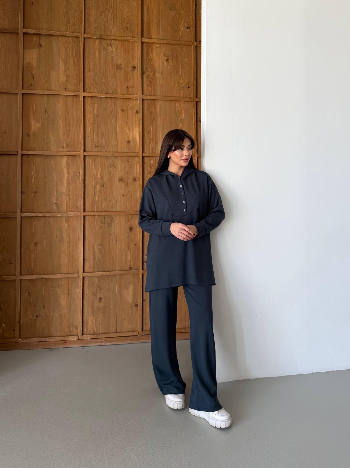 Elegant Long Hoodie Two-Piece Set