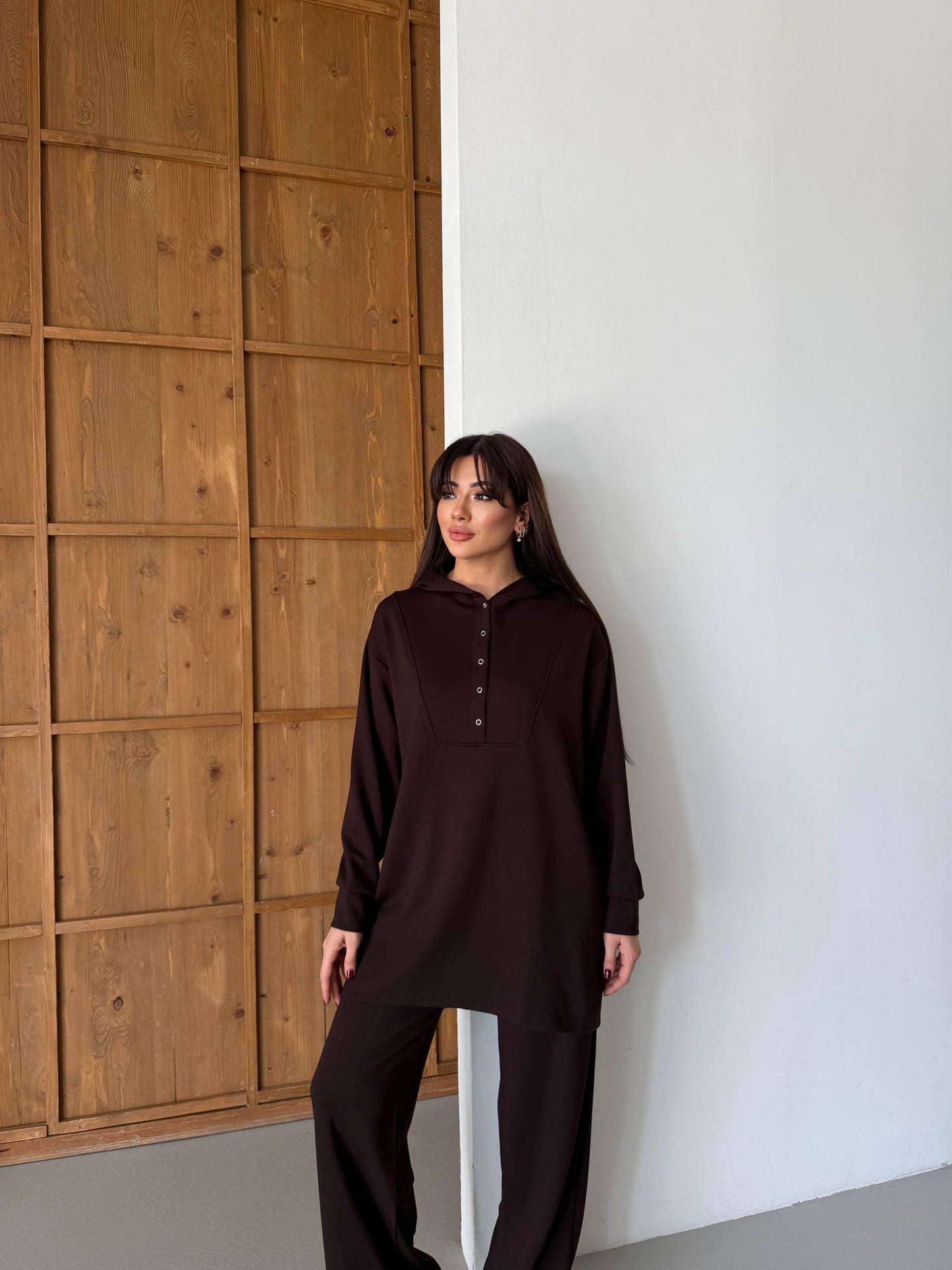 Elegant Long Hoodie Two-Piece Set