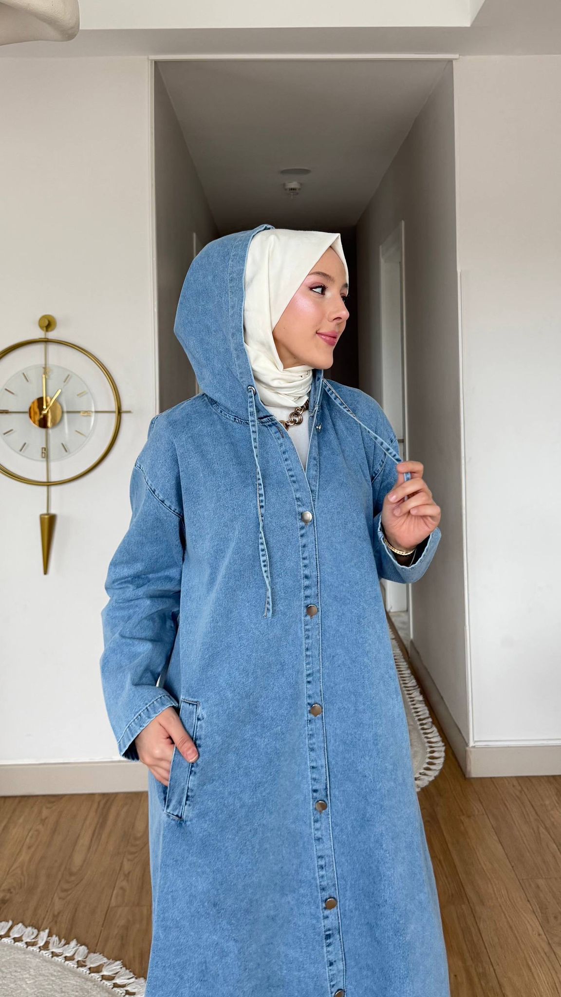 Casual Chic Denim Abaya