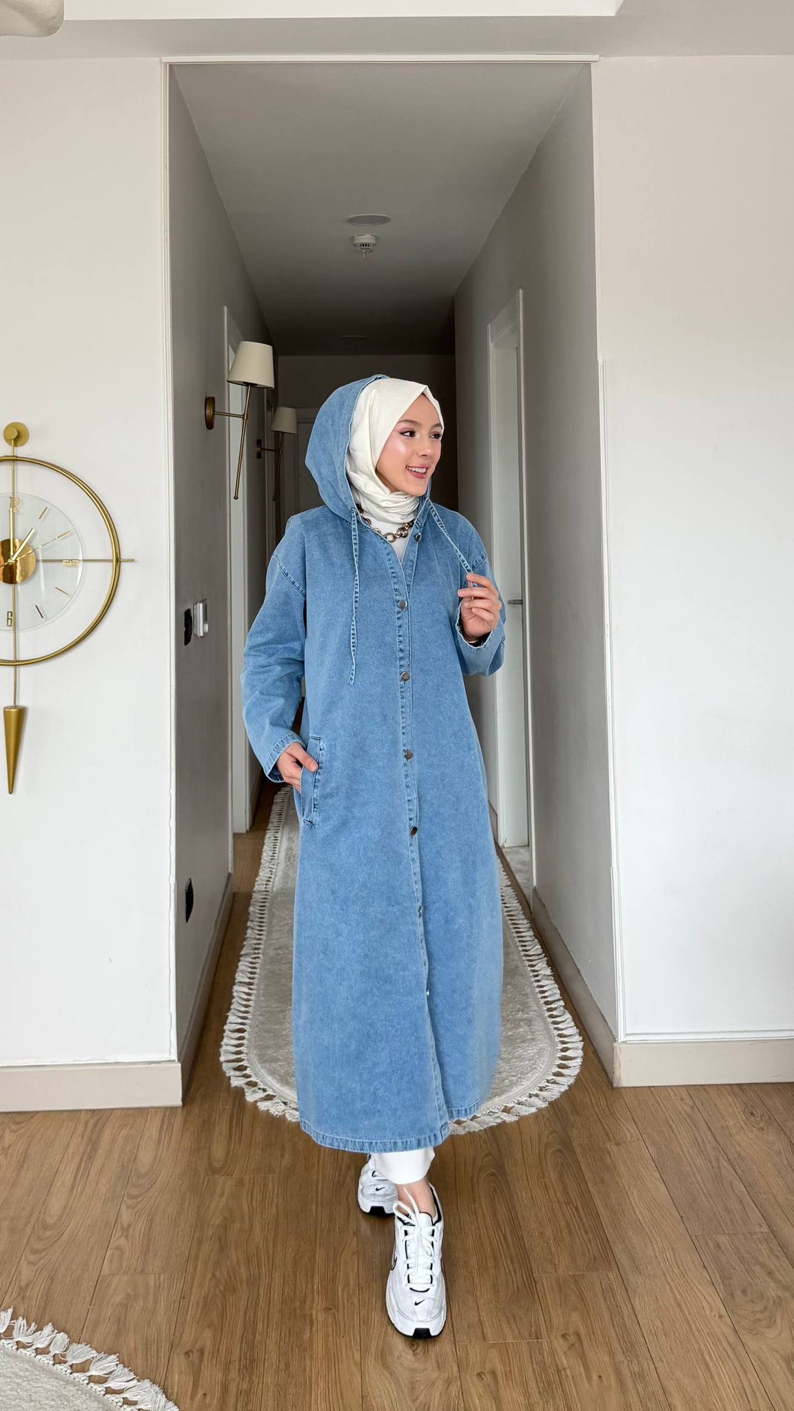 Casual Chic Denim Abaya