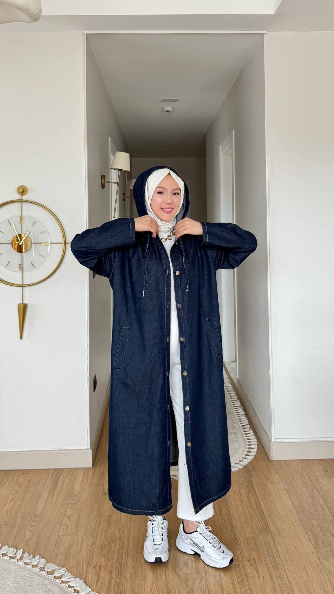 Casual Chic Denim Abaya