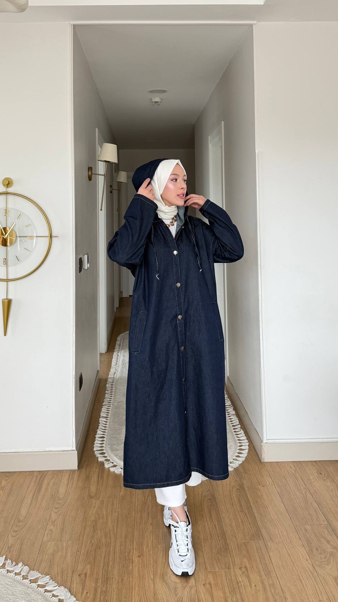 Casual Chic Denim Abaya